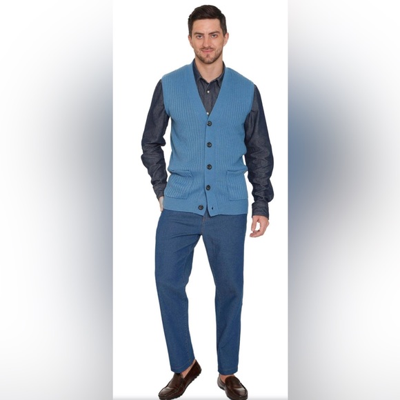 Turtle Bay Button Up Sweater Vest - Picture 1 of 5